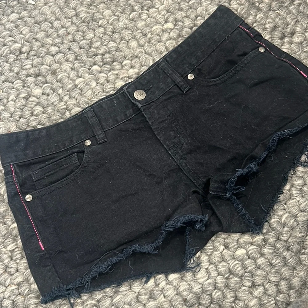 Victoria Secrets Pink Blue Black Denim Mini Shorts